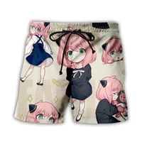 spy x family anime shorts men kawaii short pants fashion 3d print summer beach board shorts women casual harajuku streetwear new