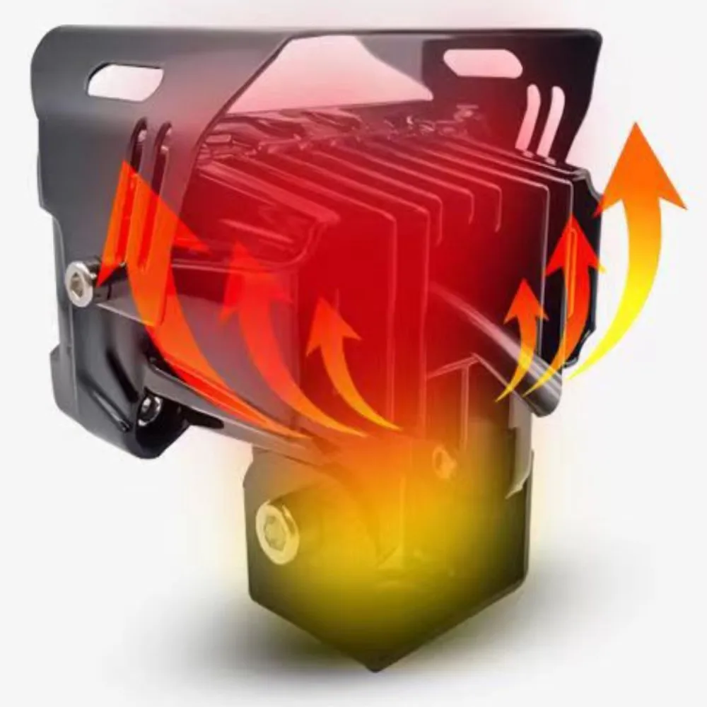 Прожектор для мотоцикла DC12-80V Вспомогательные фары с 2 линзами Передние