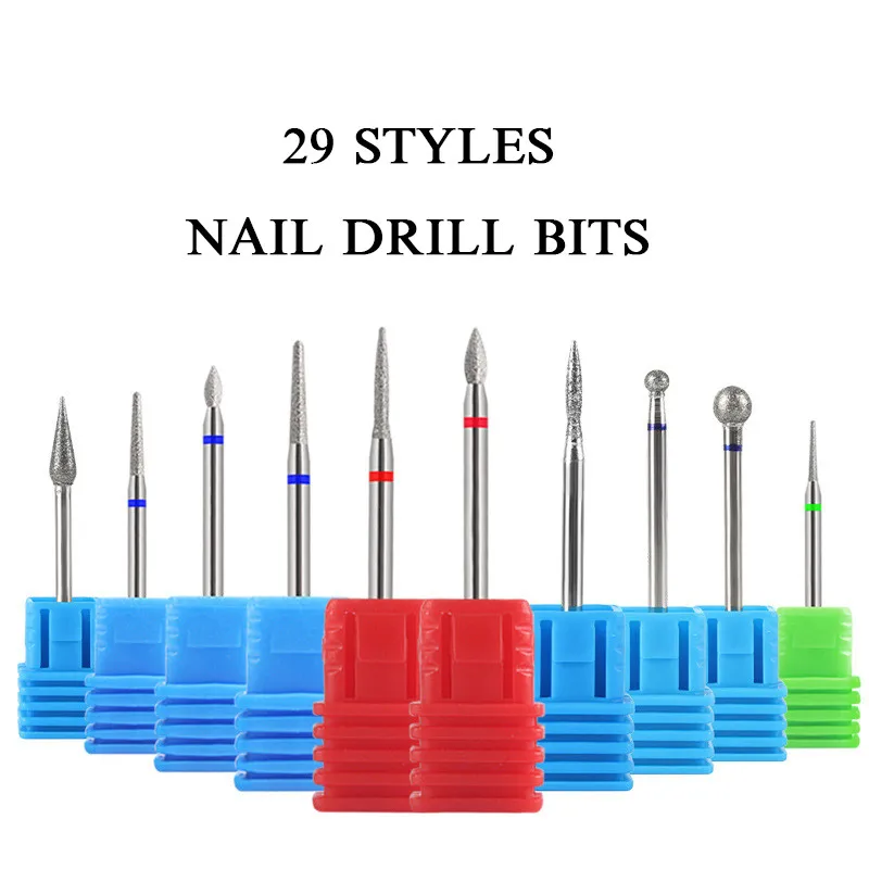

1pc Diamond Milling Cutter for Manicure Nail Drill Bit Pedicure Cuticle Remove Clean Tool Nail File Rotary Burrs Dill Bits 3/32"