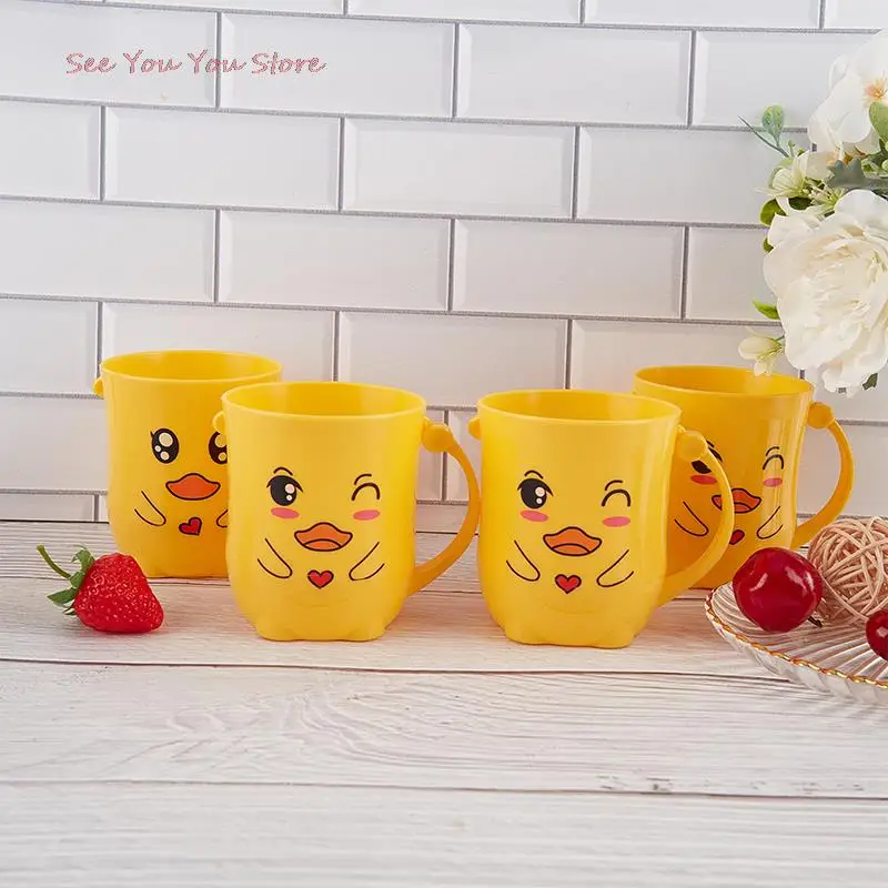 

New Mouthwash cup children's cartoon toothbrush thickened anti falling toothbrush