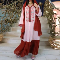 wepbel ethnic style muslim abaya long embroidery middle east djellaba casual muslim dress islamic clothing robe dress kaftan