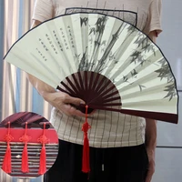 8 inch fan men and women folding fan chinese style ancient fan summer daily fan silk fan hanging tassel fan pendant