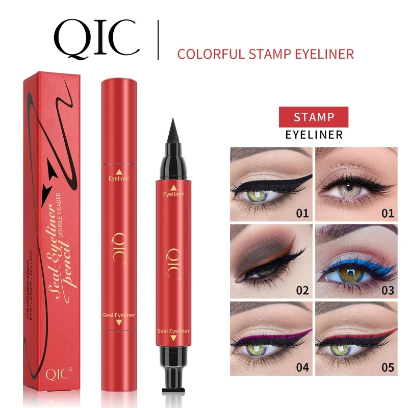 

Winged Eyeliner Stamp Waterproof Eyes Eye Liner 2 in 1 Liquid Eyeliner Pen