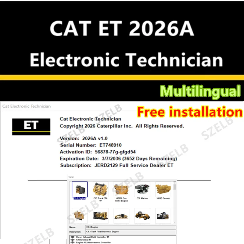 Фото Диагностическое программное обеспечение для электронных техников CAT ET 2026A, применимое к адаптерам CAT COMM ADAPTER III NEXIQ USB LINK 1 и II. №1