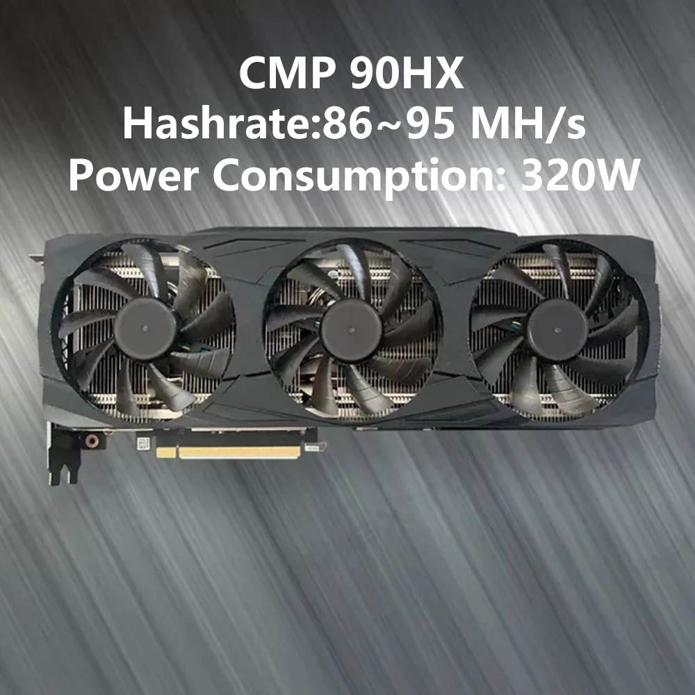 

NVIDIA CMP 90HX 10GB DDR6X 320BIT Video Cards GPU hashrate 86~95mh/s 320W ETH Mining Machine Graphics Cards