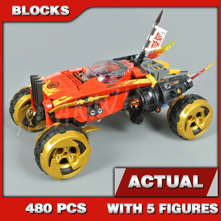 

480pcs Shinobi 4X4 Vehicle Flame Exhaust Roadoff Scroll of Forbidden Spinjitzu 11330 Building Block Sets Compatible With Model