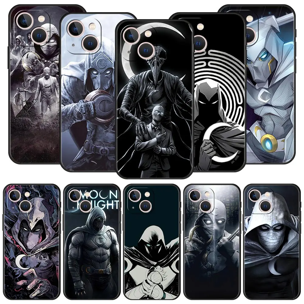 

Disney Egypt Khonsu Moon Knight Luxury Phone Case For iPhone 11 12 13 14 Pro MAX Mini 7 8 Plus X XR XS MAX SE Silicone Cover