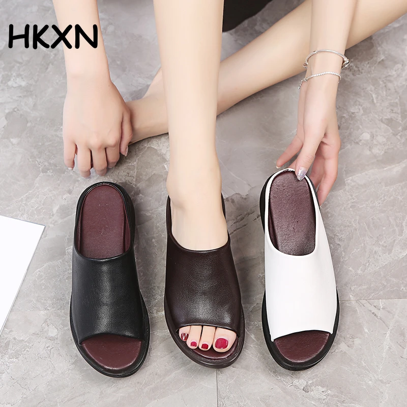 

Шлепанцы женские на танкетке, пикантные удобные сандалии на платформе, однотонные летние тапочки, Y