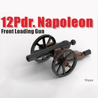 wwii building blocks military napoleon gun front loaded gun retro m1875 field gun building block model weapon accessories toys