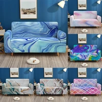 abstract marble elastic sofa cover for living room stretch couch cover bohemian non slip sofa slipcover protector 124 seat