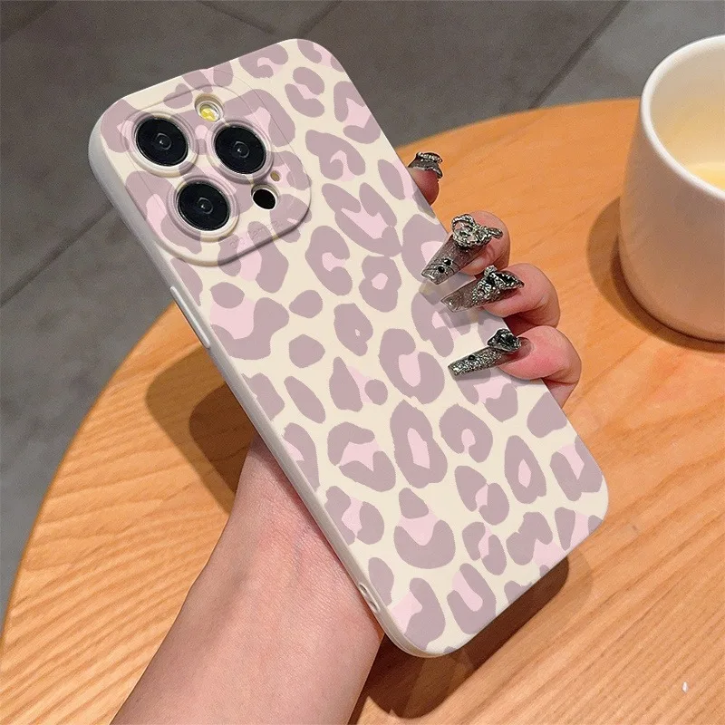 Фото Новый чехол для телефона из ТПУ с леопардовым принтом для iPhone 17 Pro Max 16 15 17E 16E 14 13 12 11 XS X XR 7 8 Plus, противоударный, из мягкого силикона №2