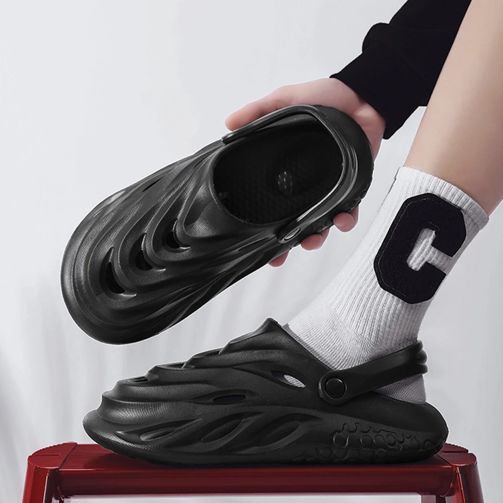 Summer Men Casual Beach Sandals Platform Non-slip Sneaker Slippers Women Fashion Outdoor Slides EVA Soft Nurse Flip Flops Shoes