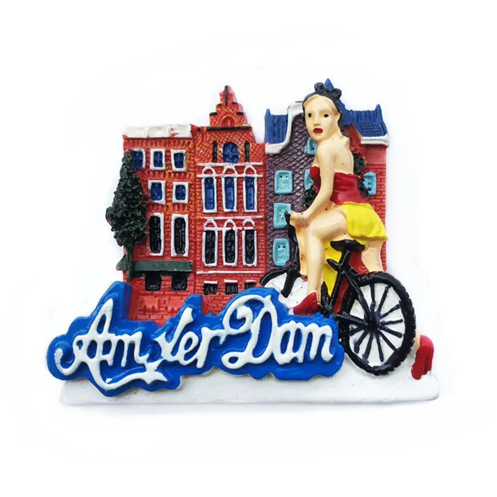 Нидерланды Амстердам туристический сувенир магнитная наклейка на холодильник
