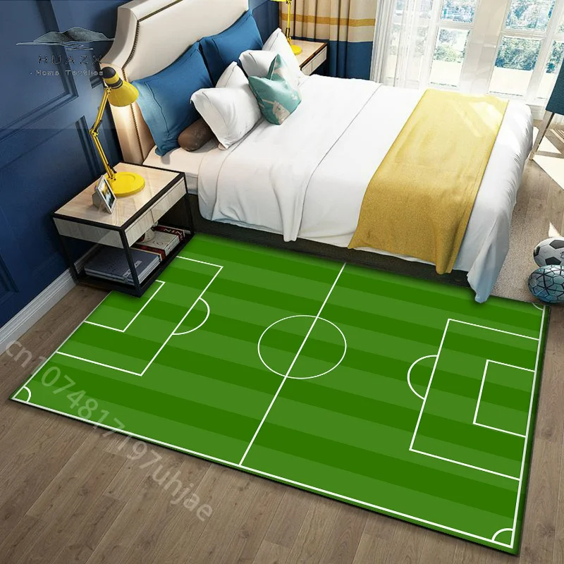 

Cartoon Football Field Area Carpet for Rug Bedroom Living Room Anti-slip Carpets Floor Mat Doormats Large Soft Indoor Home Decor