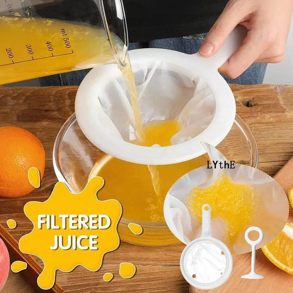 

100/200/400 Mesh Reusable Nylon Ultra Fine Filter Mesh Spoon Kitchen Juice Coffee Filter Food Soy Milk Sieve Strainer Colan B4E4