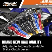 motorcycle accessories brake clutch levers for yamaha yzfr1 yzf r1 r1m r1s 1999 2022 adjustable folding extendable lever yzf r1