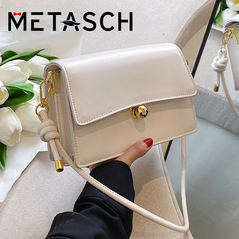 

METASCH Solid Summer Bag 2022 New Fashion Shoulder Women's Bag Messenger Bag Versatile Square Crossbody Bag Satchels