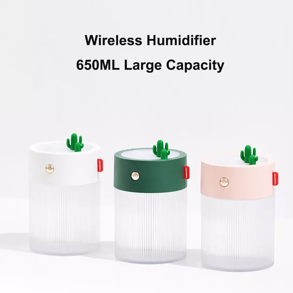 

650ML Electric Air Humidifier Aroma Diffuser with LED Light 2000mAh Battery USB Charging Portable Cool Mist Maker
