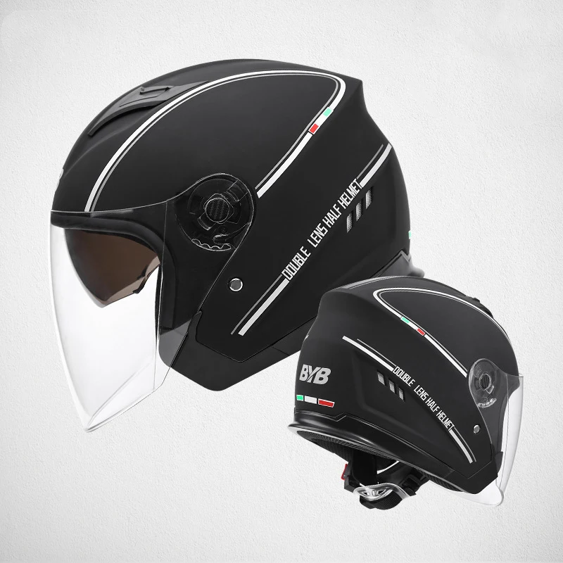 

Мотоциклетный шлем с открытым лицом, винтажный шлем в стиле ретро, скутер, качественный электрический шлем для поездок