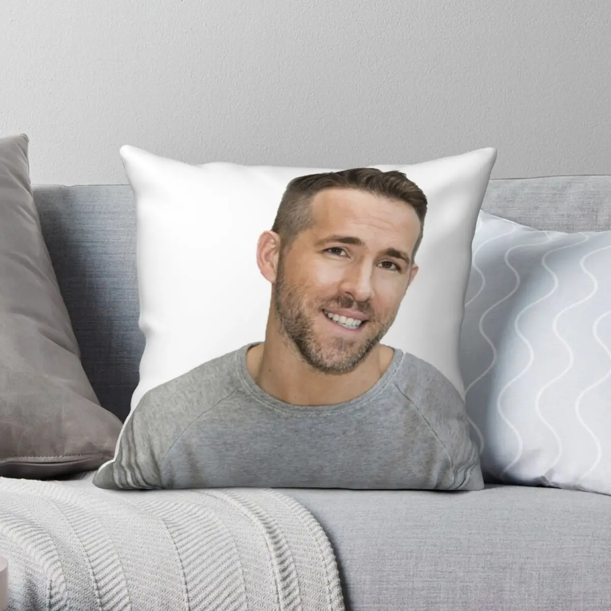 

Ryan Reynolds Square Pillowcase Polyester Linen Velvet Creative Zip Decor Pillow Case Bed Cushion Cover 18"