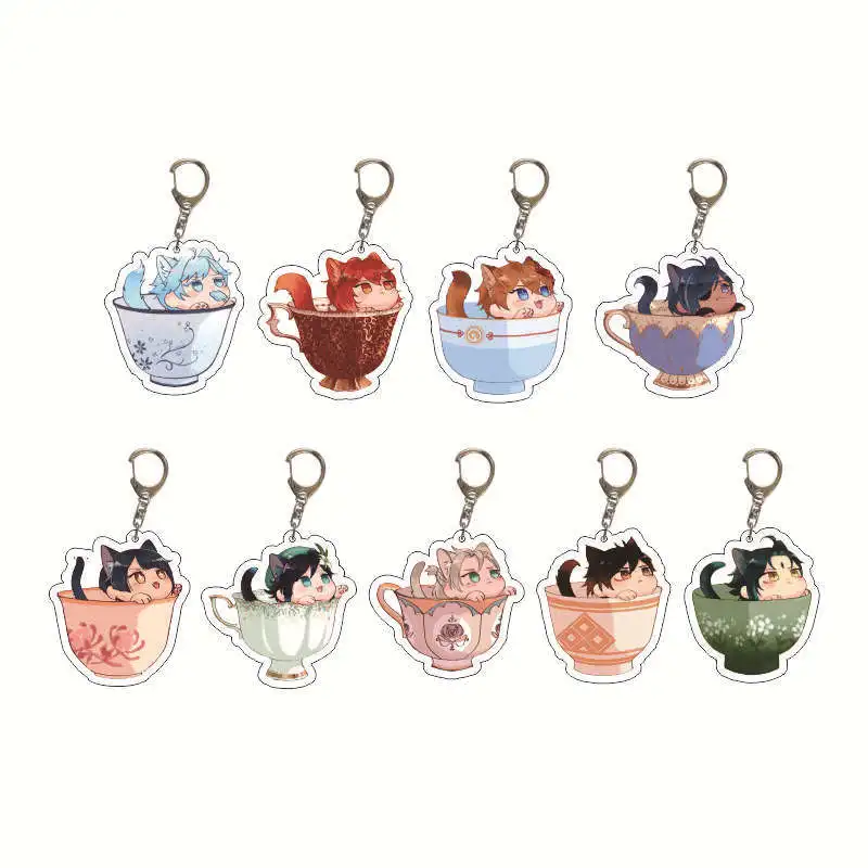 

New Arrival Hot Genshin Impact Game Figures Keychain SAYU Yoimiya Kazuha Kamisato Ayaka Rosaria Collection Acrylic Key Chain