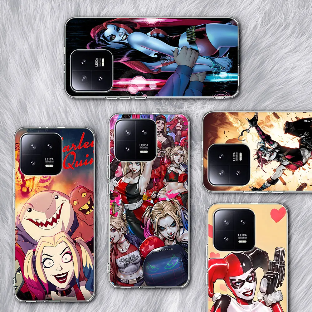 Чехол Harley Quinn для Xiaomi Mi 12 12X 11 11i 5X A1 8 9T 11T 10T 12T Pro A2 13 9 CC9 A3 CC9E 10 Lite прозрачный чехол из