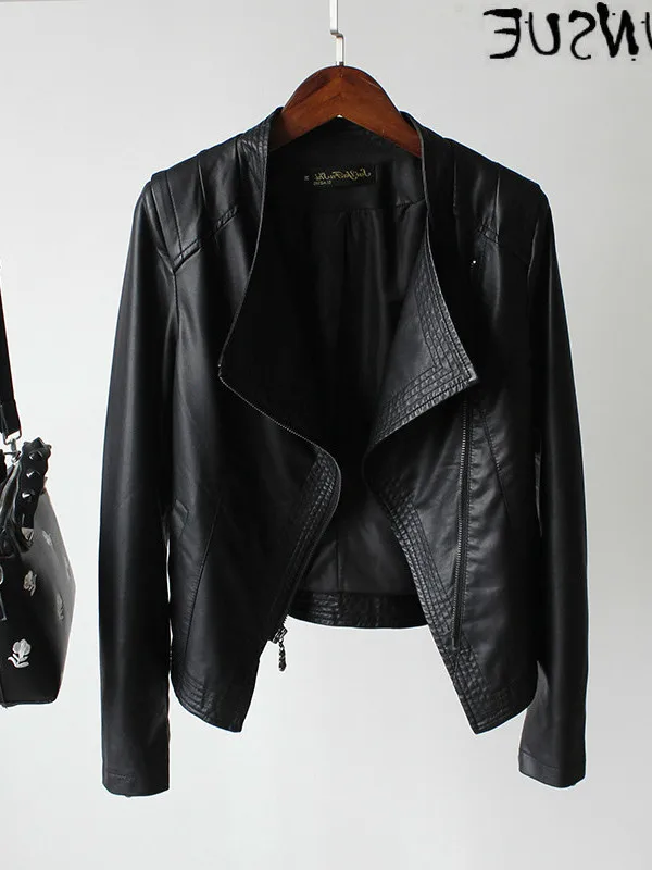 

Female Women's Leather Jacket Coat Biker Jacket Black Pu Leather Coat Women Spring Autumn 2022 Abrigo Mujer Pph485