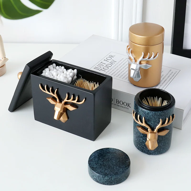 

Holder Toothpick Nordic minimalist creative toothpick jar Home living dining room cotton swab storage box