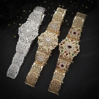 trendy morocco caftan belt gold color arabic wedding dress belt luxuy belly chain adjustable length drop shipping