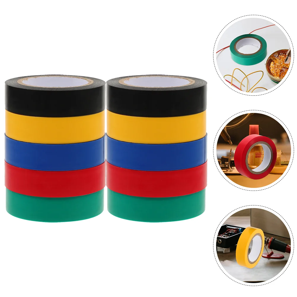 10-рулонная изоляционная лента цветные клейкие ленты с автоматической изоляцией