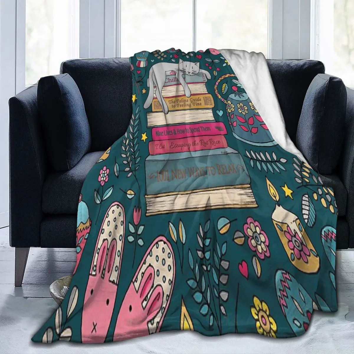 

How To Hygge Like A Cat Throw Blanket Cute ComfortableSuitable For Sofa AntiPilling