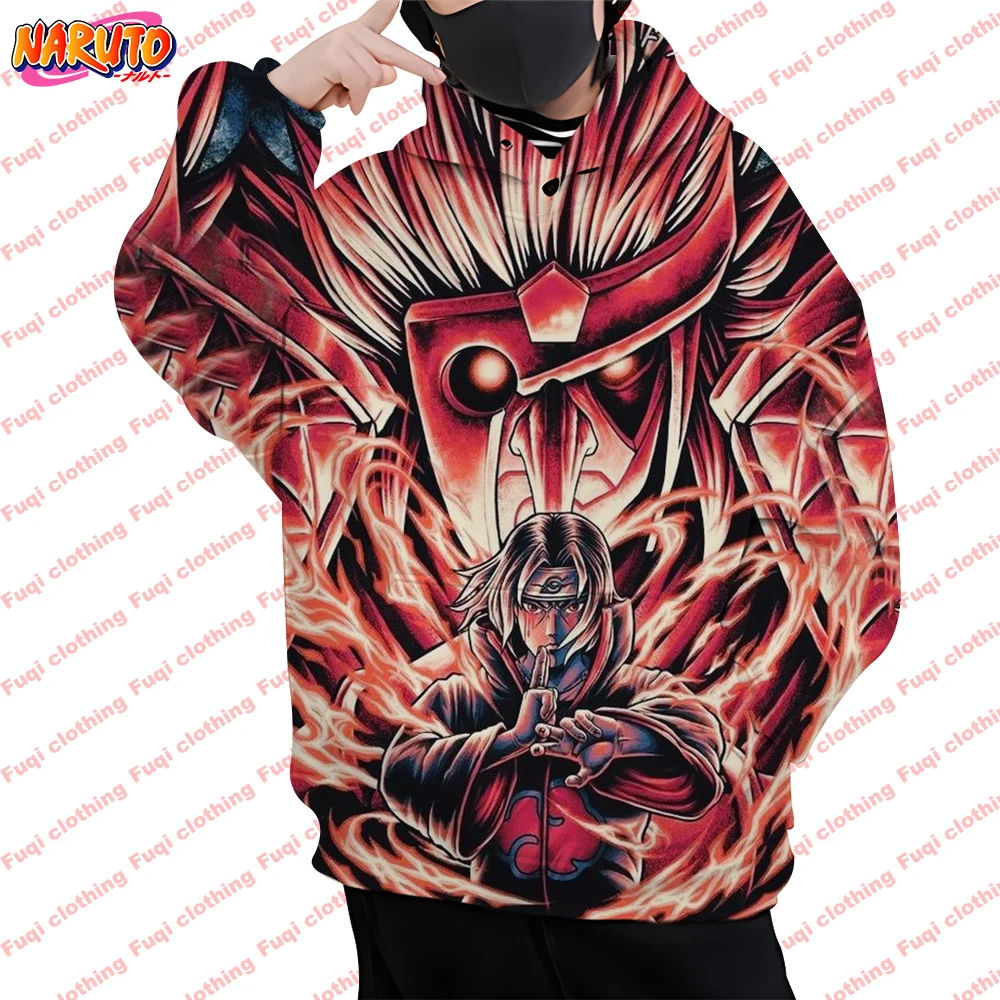 

Толстовка с капюшоном Наруто, модная уличная мужская верхняя одежда, свободная толстовка с капюшоном Sasuke Uchiha