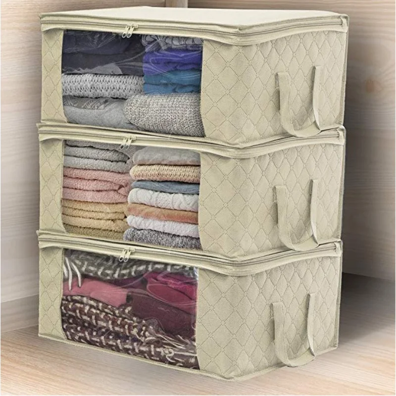 

Non-woven Storage Box Quilt Dust Quilt Bag Clothing Toy Bag Home Organizer Bag Dorm Room Essentials Household Items