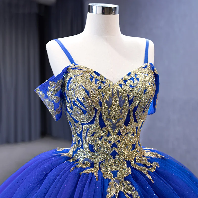 Exquisite Quinceanera Dresses Ball Gown Appliques Sweetheart Vestidos De 15 Años Blue RSM231062 Vestido De Niña De Las Flores 5