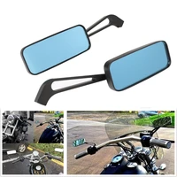 black 8mm 10mm motorcycle rear view side mirrors for harley honda yamaha kawasaki street sports bike chopper cruiser universal
