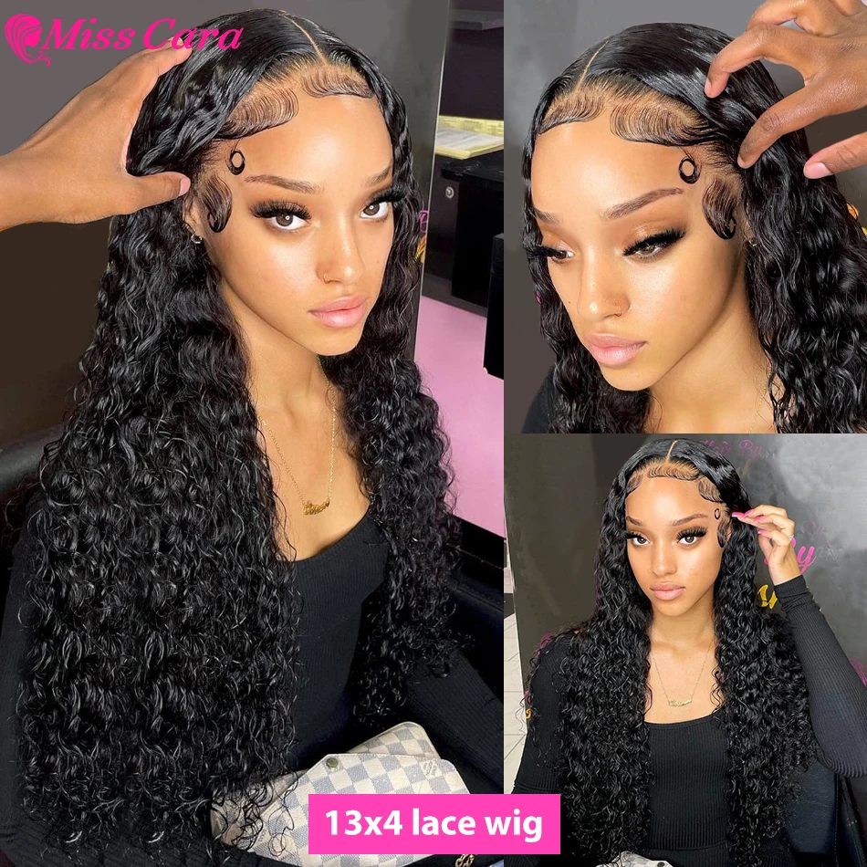 

Water Wave Lace Front Wig 13x4 Lace Frontal Human Hair Wigs For Women Indian Pre Plucked Lace Closure Wig Deep Wave Frontal Wigs