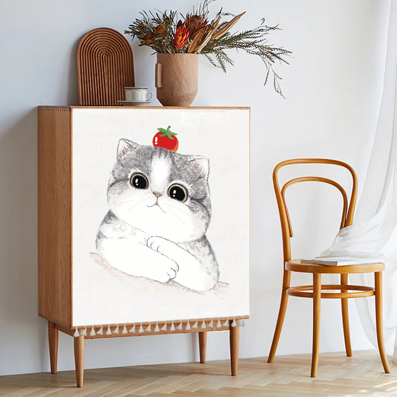 

Kitchen Short Curtain Nordic Cabinet Dust Cover Wardrobe Partition Curtains for Bedroom Cafe Decorative Half Drapes Cortinas