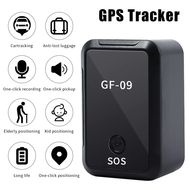 

GF09 Mini GPS Tracker Car Anti-Theft Device Locator Voice Recording Vehicle Tracker APP Download Anti-lost for Child Pet Cat Dog