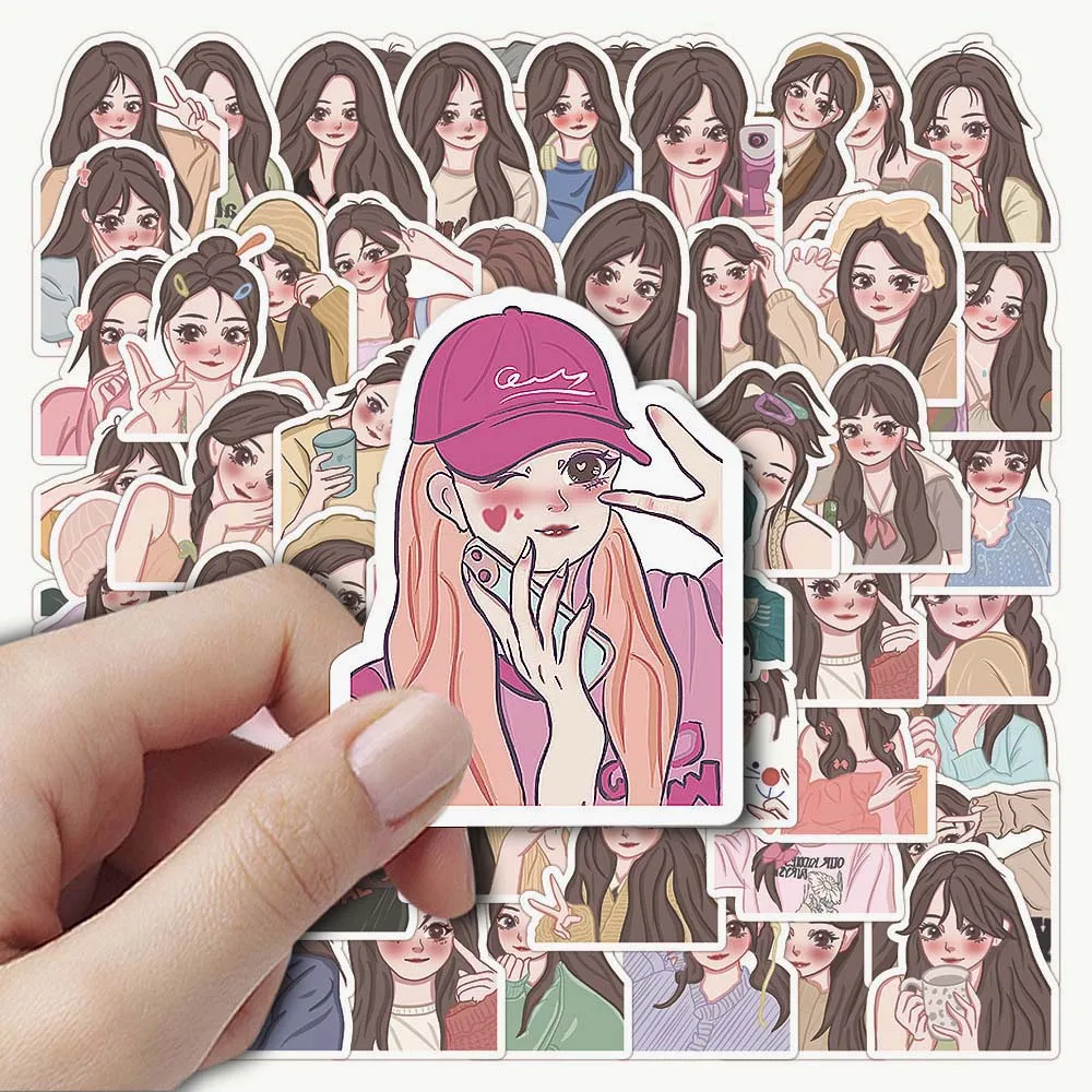 

10/60pcs Cartoon Cute Head Picture DIY Graffiti Stickers Pack Scrapbooking Skateboard Phone Luggage Laptop Car Decorative Decals