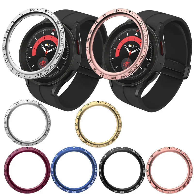 

For Samsung Galaxy Watch5 pro 45mm Bezel Styling Ring protective ring Anti-Scratch Stainless Steel Case