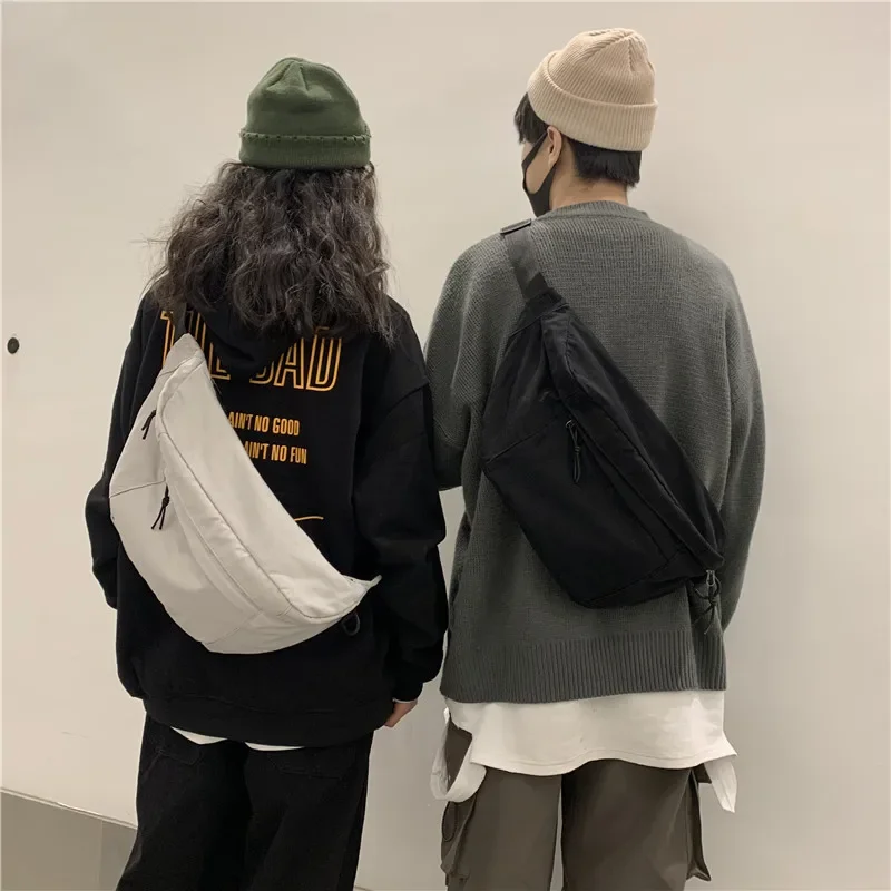 Модная мужская сумка через плечо большой вместимости поясная из материала Canva на