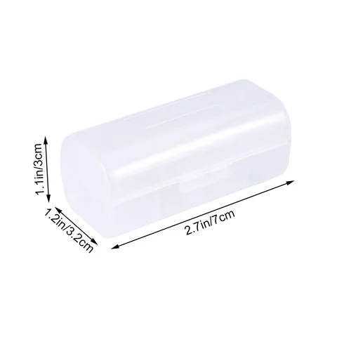 2 шт. коробка для хранения, прозрачный пластиковый чехол для держателя батарей 26650, легкий жесткий чехол, решение для организации 26650