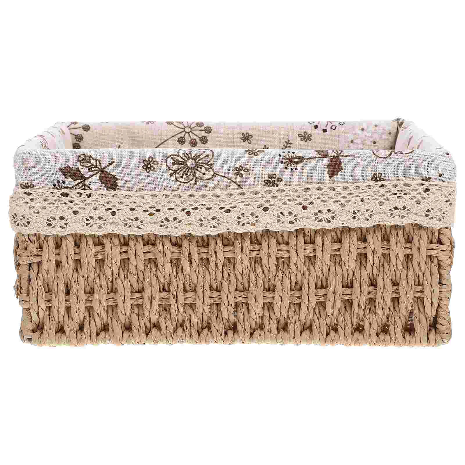 

Woven Storage Baskets Sundries Organizer Basket Wicker Basket Flower Pot for Toys Towels Throws Pillows Bedroom Living Room