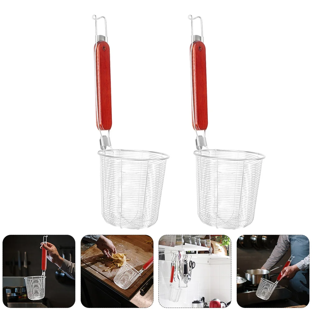 

2Pcs Noodle Dumpling Strainer Stainless Steel Spider Strainer Colander