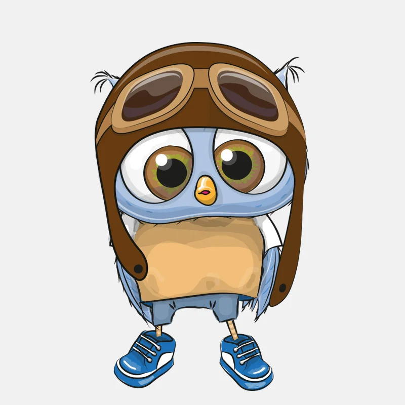 

Cute Owl Baby Wearing Flying Cap Car Sticker PVC Fashion Exquisite Window Bumper Accessories Auto Decal Decoration Waterproof