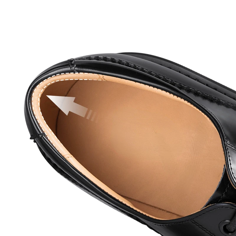 Мужские модельные туфли из натуральной кожи ручной работы с толстой подошвой