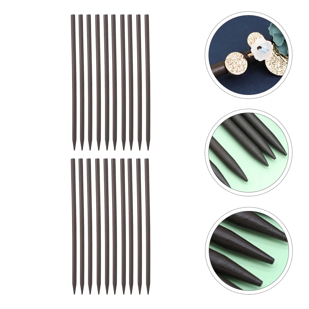 

20 PCS Wooden Chopsticks Log Hairpin DIY Accessories Headdress Material Manual Shawl Chic Miss