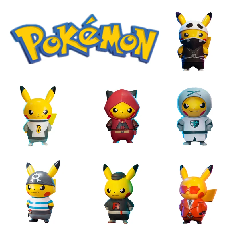 

Покемон розыгрыш наряд злодей Пикачу ручная серия украшения для автомобиля настольная модель детские игрушки Рождественские Подарки Заба...