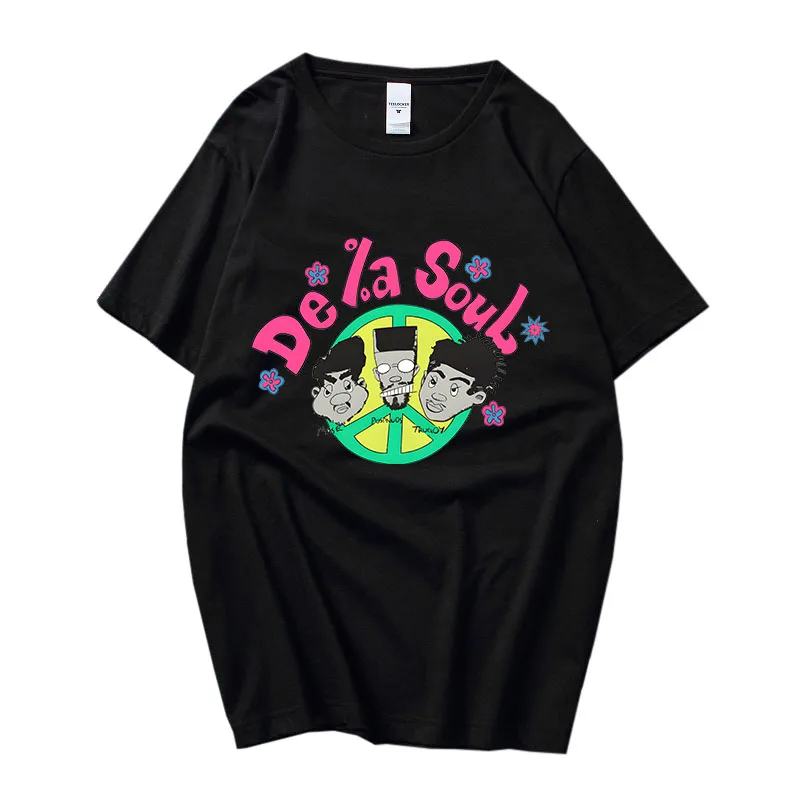 

Alternative Rap De La Soul Singer Letters T-shirts WOMEN Handsome T Shirts 100% Cotton Tshirts Regular Fit Cartoon Casual O-neck
