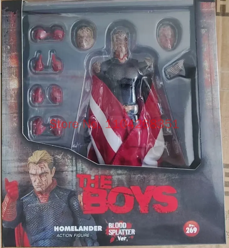 Фото Реплика: Новая фигурка Homelander из The Boys 269, версия с эффектом крови, подвижная аниме-фигурка, модель, игрушка, украшение, подарок №5